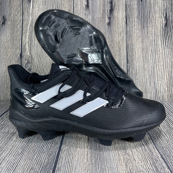 Adidas Adizero Afterburner 8 TPU Black/White Baseball Cleats Mens Sizes FZ4220 - Picture 1 of 8